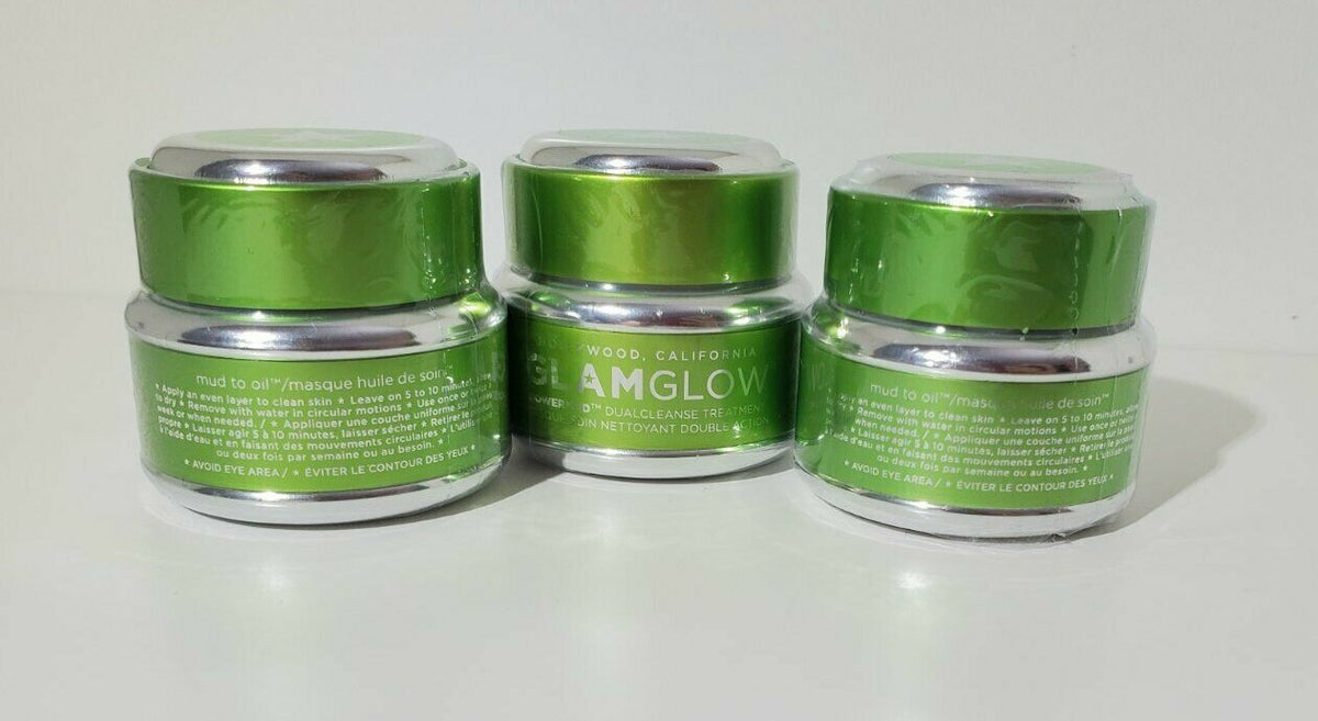 GLAMGLOW POWERMUD DUALCLEANSE TREATMENT 0.5 oz, Pack of 3
