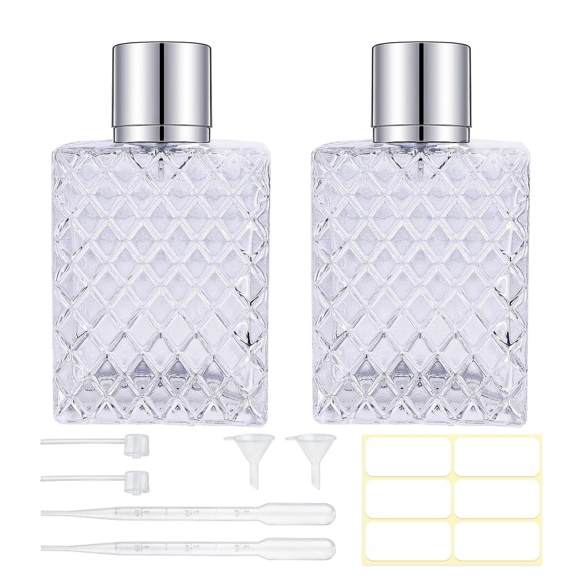 Refillable 100ml Glass Perfume Atomizer Set for Travel & Cologne