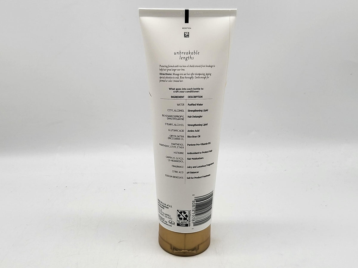 Pantene Nutrient Blends Unbreakable Lengths Conditioner 8 oz with Rice Bran Oil