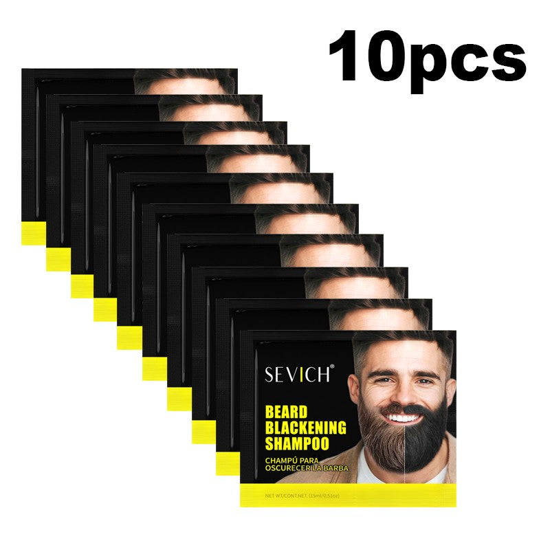Beard Dye Shampoo - Instant Black Color Coverage