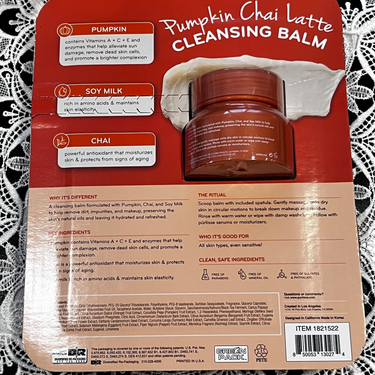 Pumpkin Chai Latte Cleansing Balm Makeup Remover 3.4 oz - Travel Size