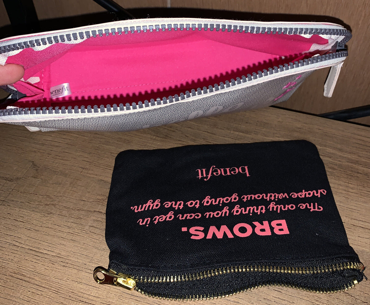 Makeup Cosmetic Bag Duo Set - Benefit Hello Gorgeous & Brows