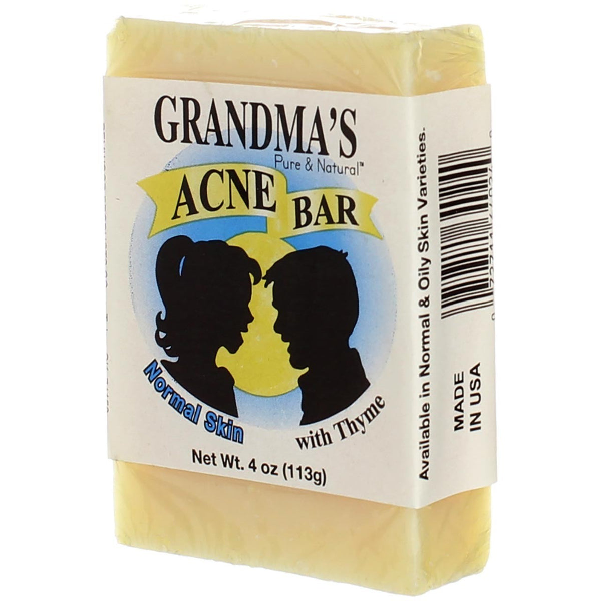 Natural Acne Bar for Normal Skin - Clear Blemishes & Oil Control, 4 oz