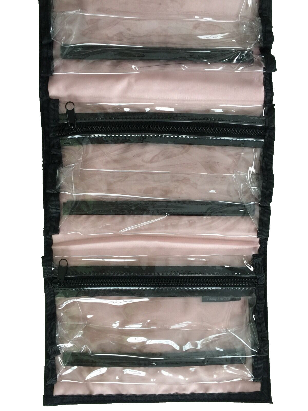 Full Size Black Travel Makeup Organizer Roll Up Bag - New