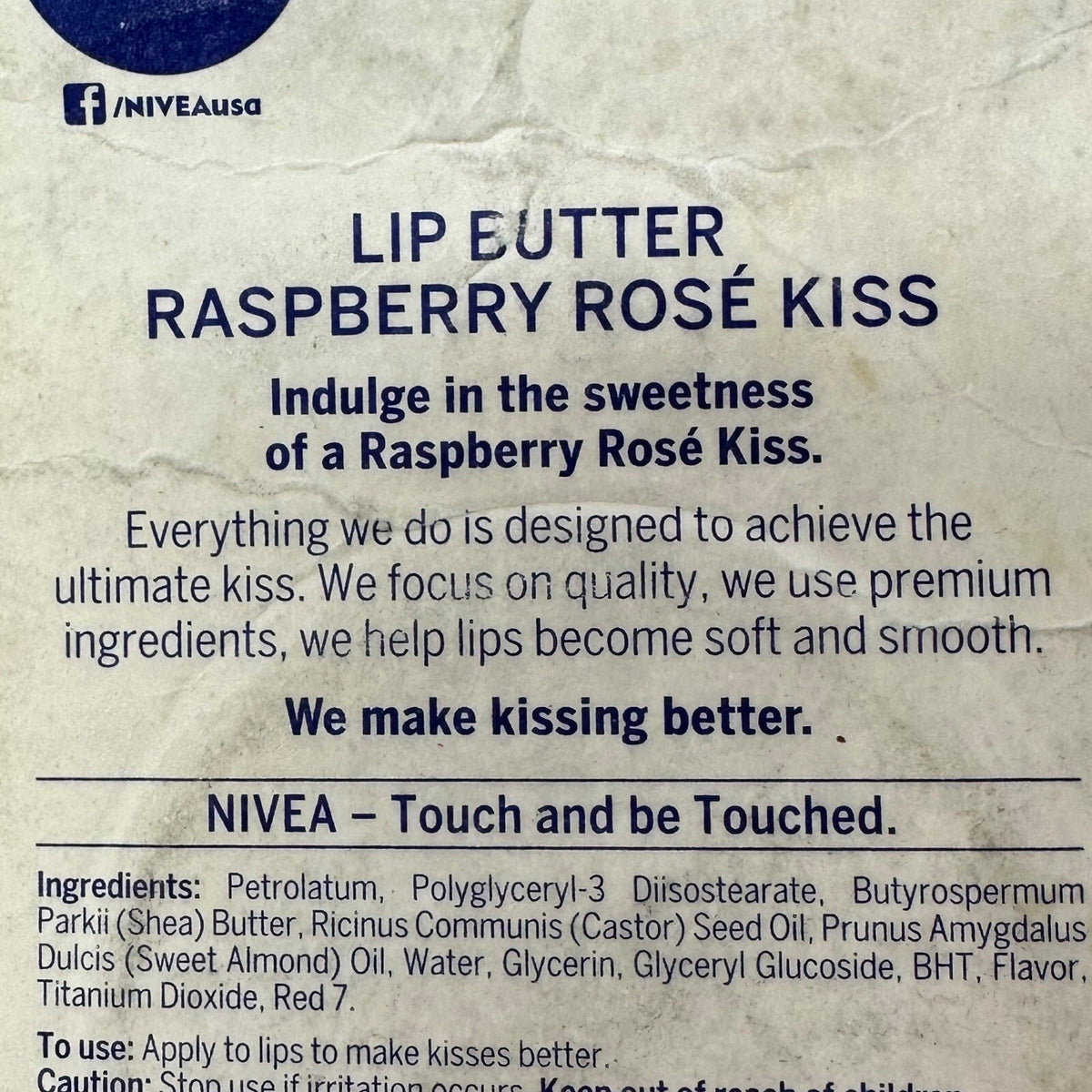 NIVEA Lip Butter Raspberry Rose Kiss 0.59 oz Tin with Shea & Almond Oil