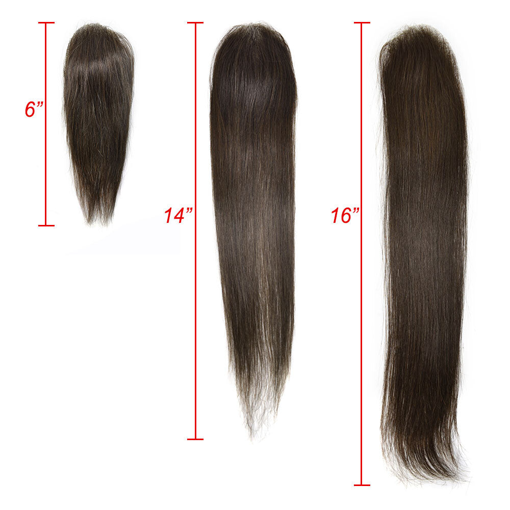 Full Poly Skin Hair Topper 6-16 Inch Human Hair Toupee for Women