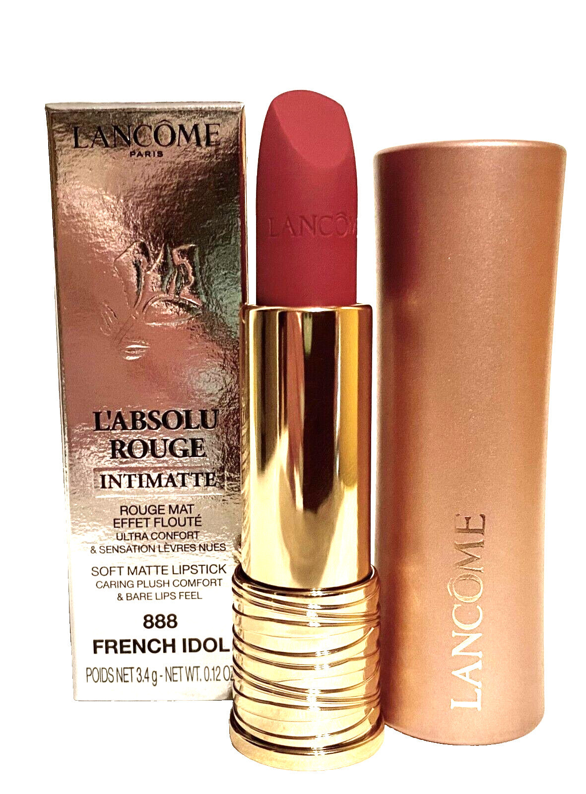 Lancome Lipstick 888 French Idol Soft Matte Lip Color - New