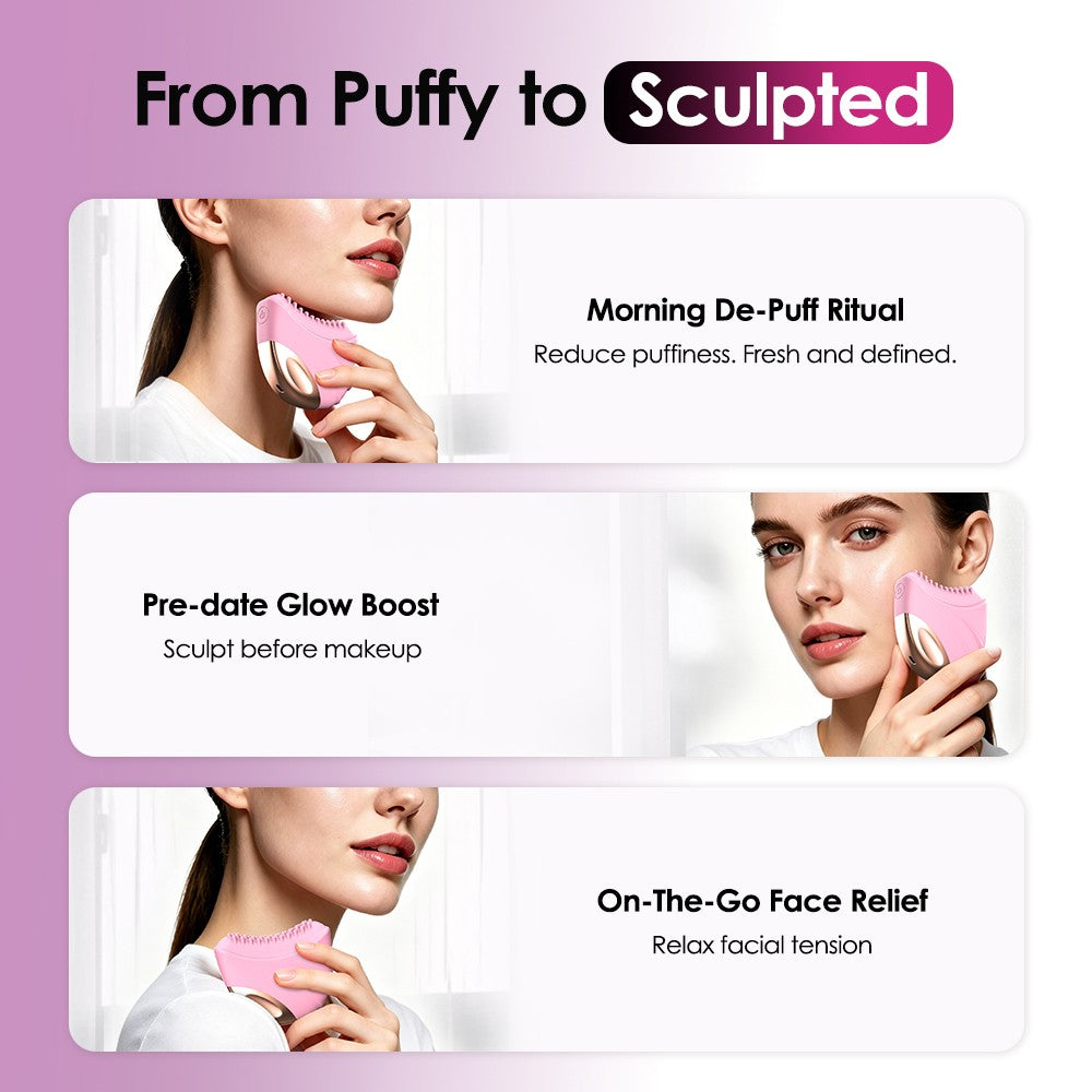 Lymphatic Drainage Face Brush for Contouring & Puffiness Reduction