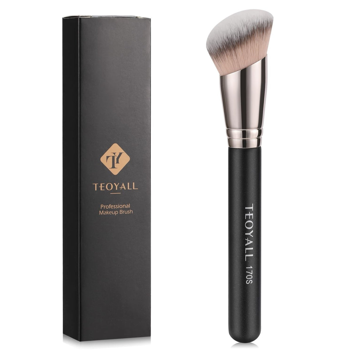 Angled Foundation Brush for Full Coverage & Seamless Makeup Application