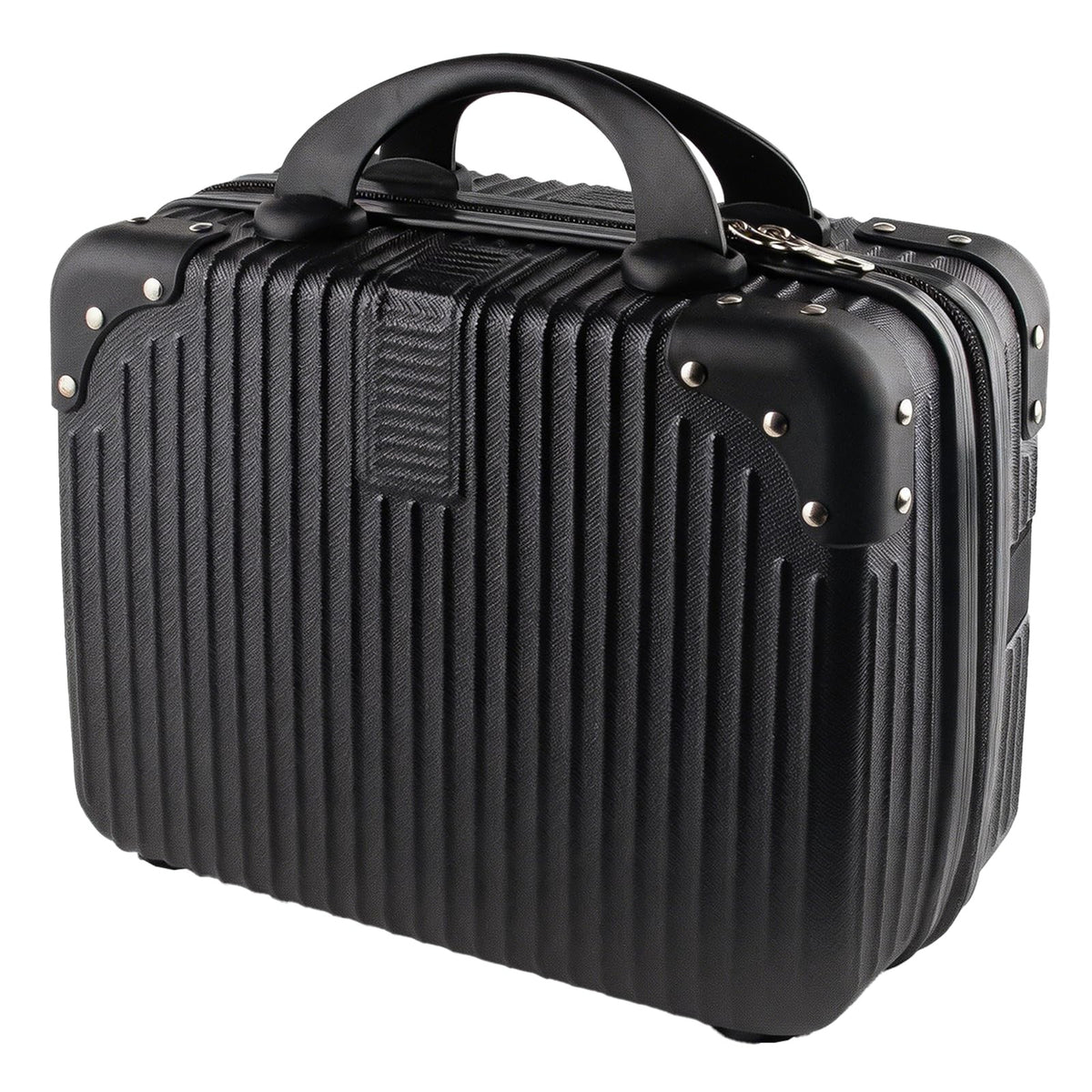 14 Inch Hard Shell Makeup Case Travel Cosmetic Organizer with Elastic Band