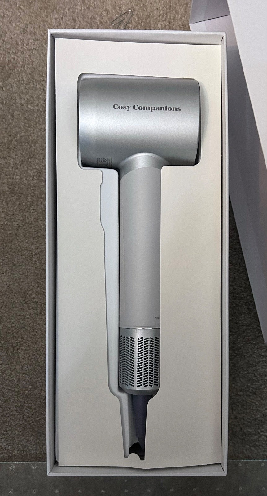 High-Speed Ionic Hair Dryer with Diffuser - Silver