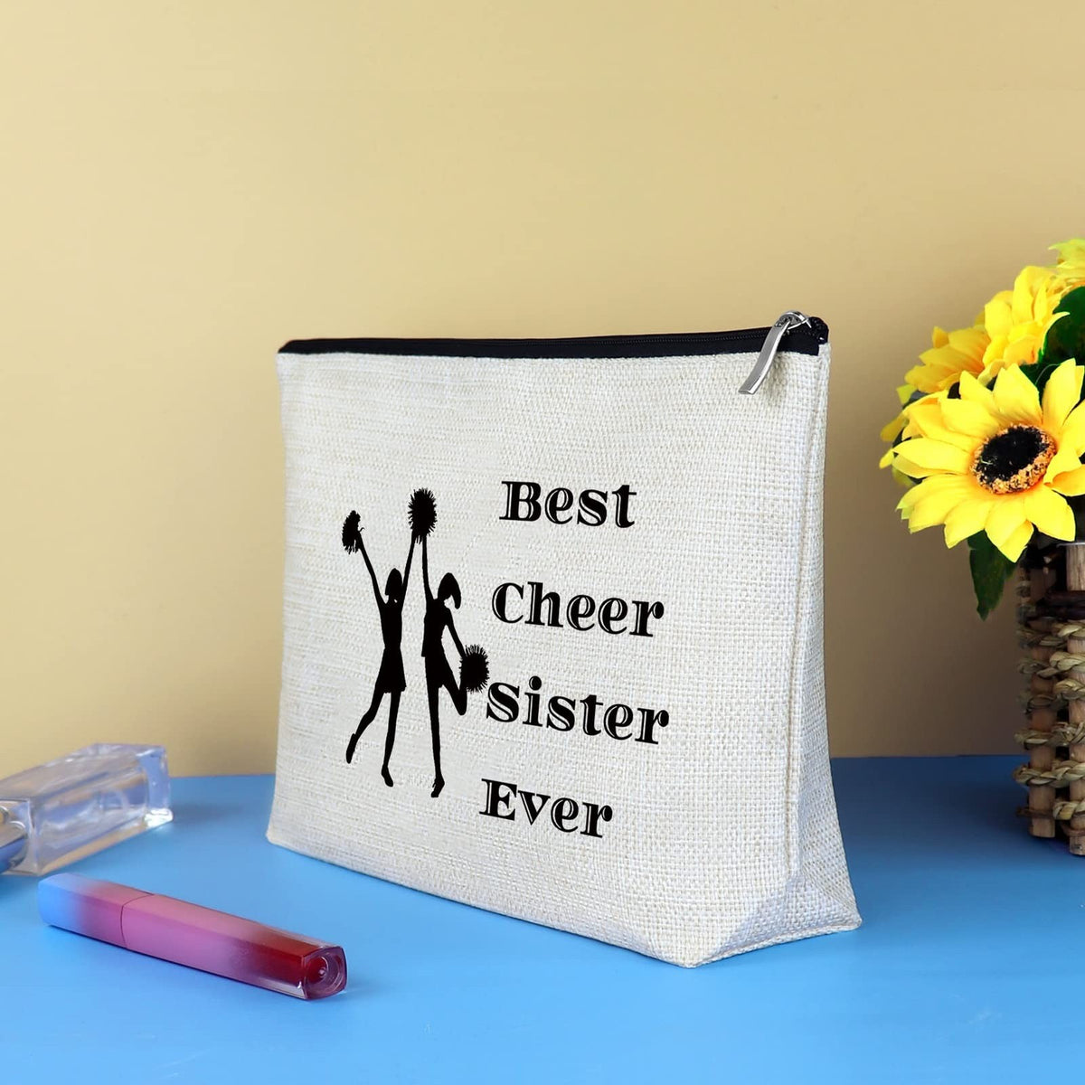 Cheerleader Makeup Bag for Girls & Women - Friendship & Team Gift