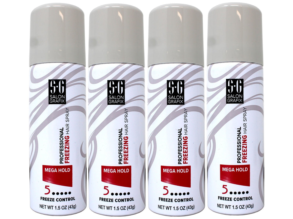 Travel Size Hair Spray 1.5 oz - Strong Hold, Humidity Resistant, Pack of 4