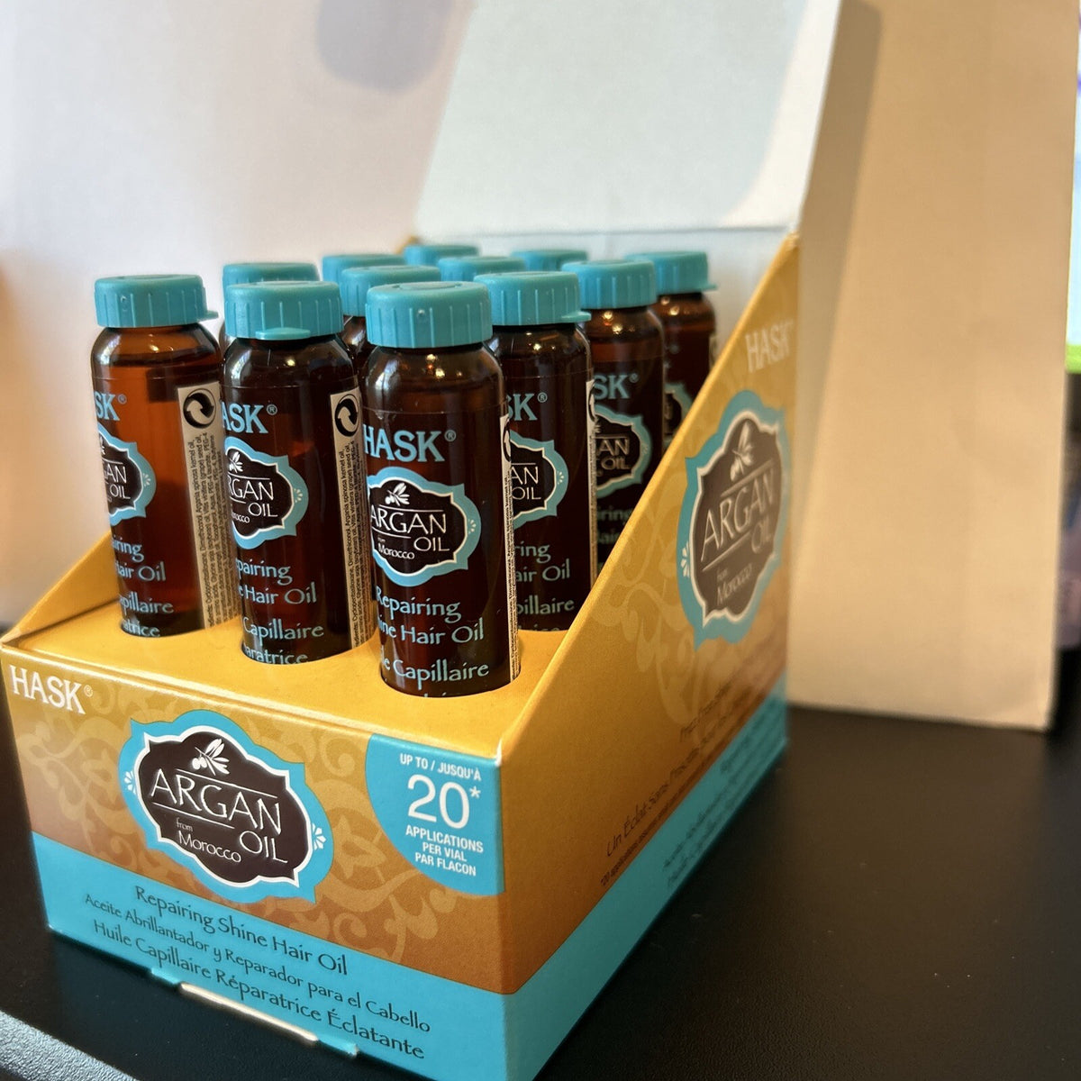 Argan Hair Oil Repair Serum for Frizz & Shine - 12 Pack 18ml Vials