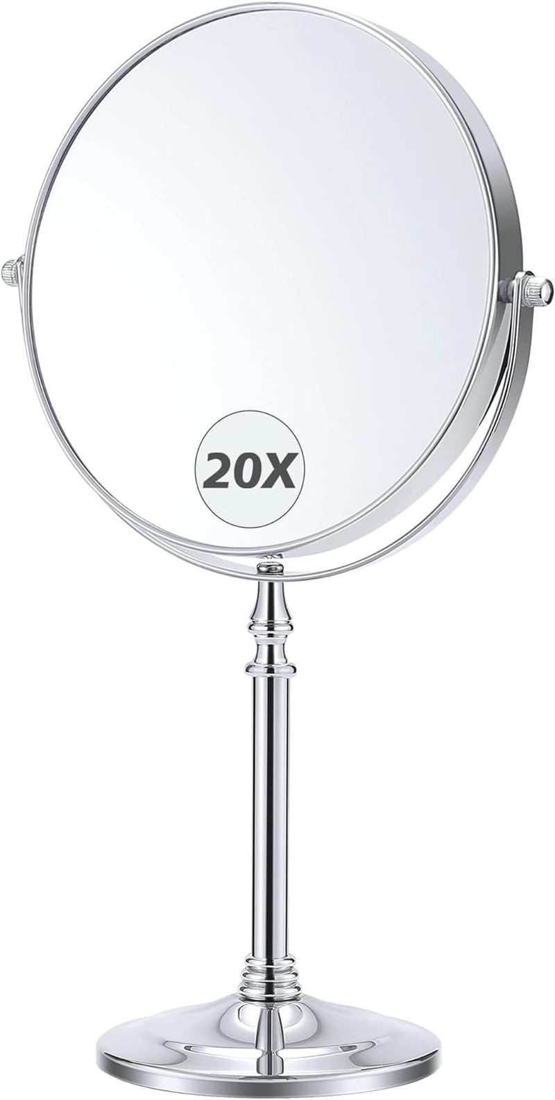 20X Double-Sided Magnifying Mirror with Stand - 360° Rotation for Makeup & Grooming