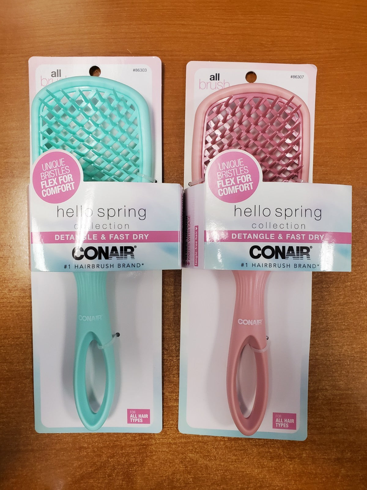 Vented Full Size Paddle Hairbrush Set - Choose Color & Quantity