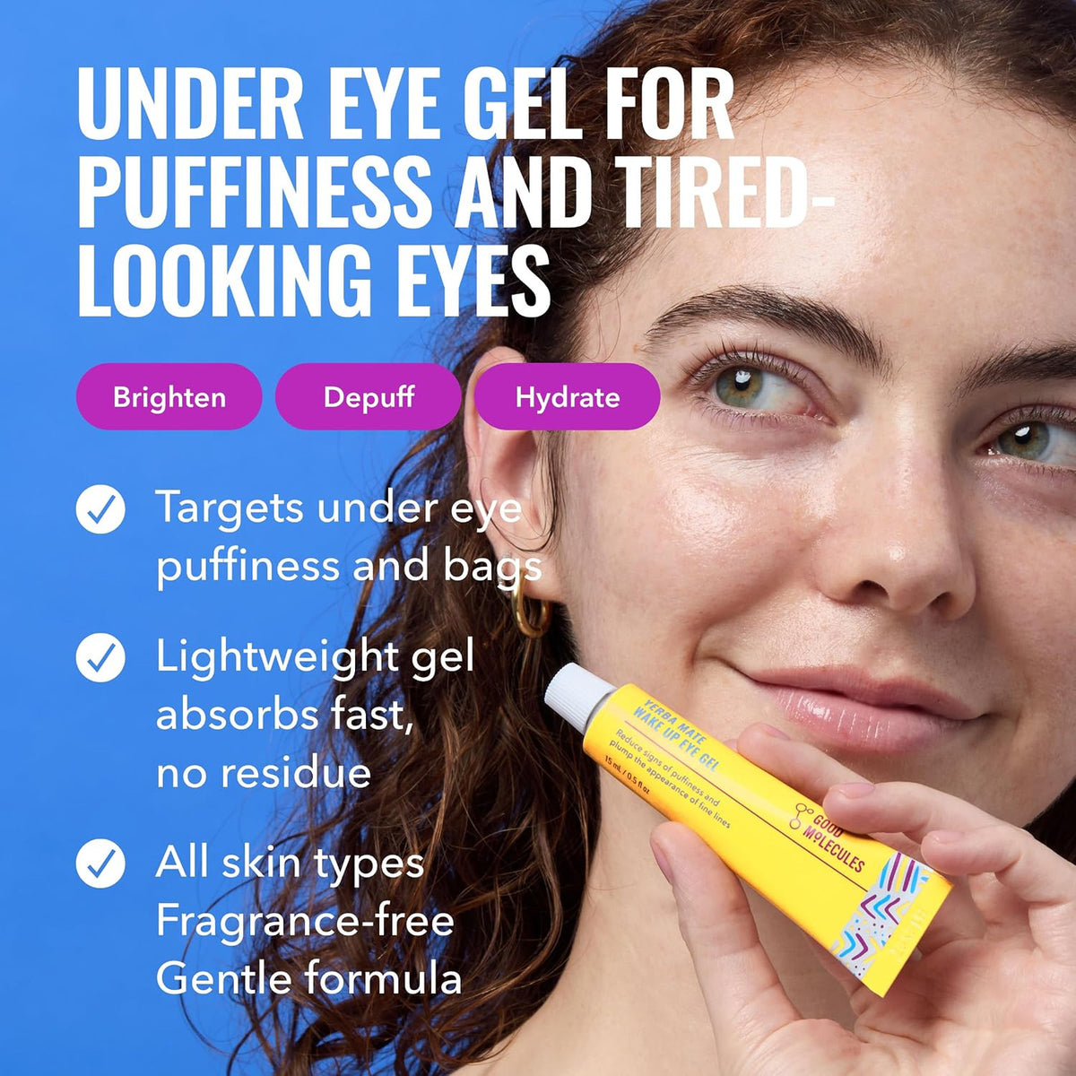 Eye Gel with Caffeine and Yerba Mate for Puffiness & Fine Lines - 15ml