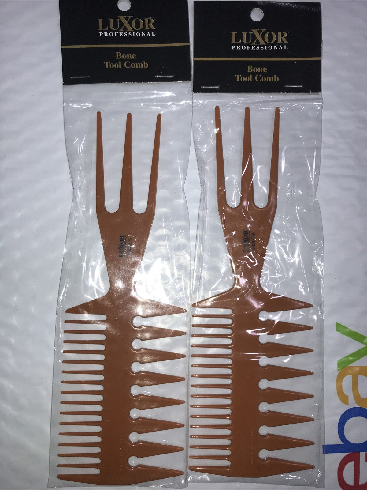 Professional Bone Comb Detangler Pick Feather Styling Tool - 2 Pack