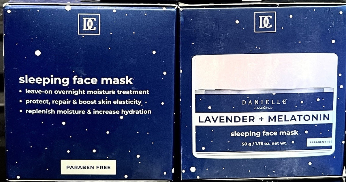Lavender and Melatonin Sleep Face Mask with Collagen and Retinol - Lot of 4