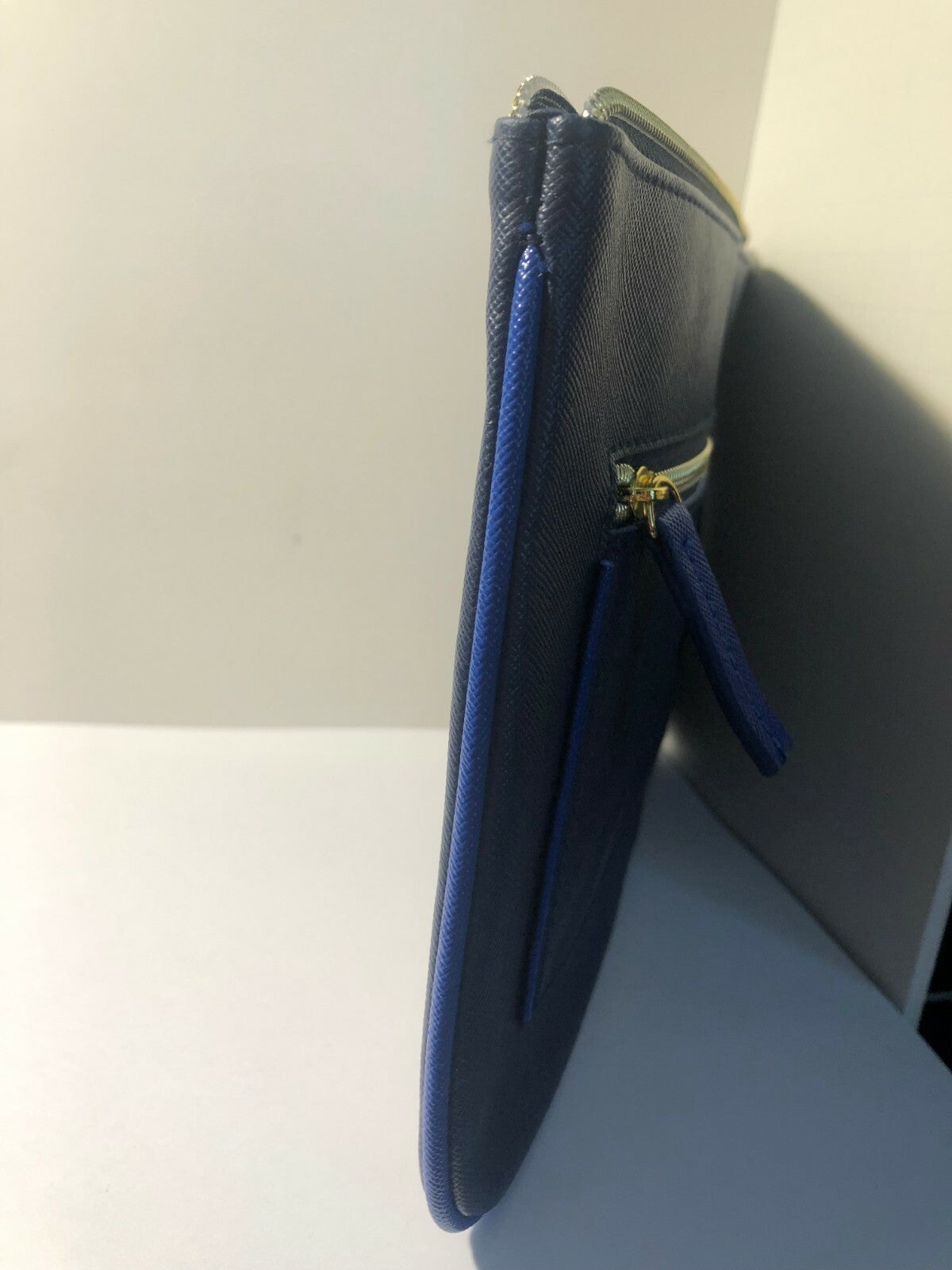 Large Travel Makeup Case - Navy Blue Cosmetic Bag & Clutch