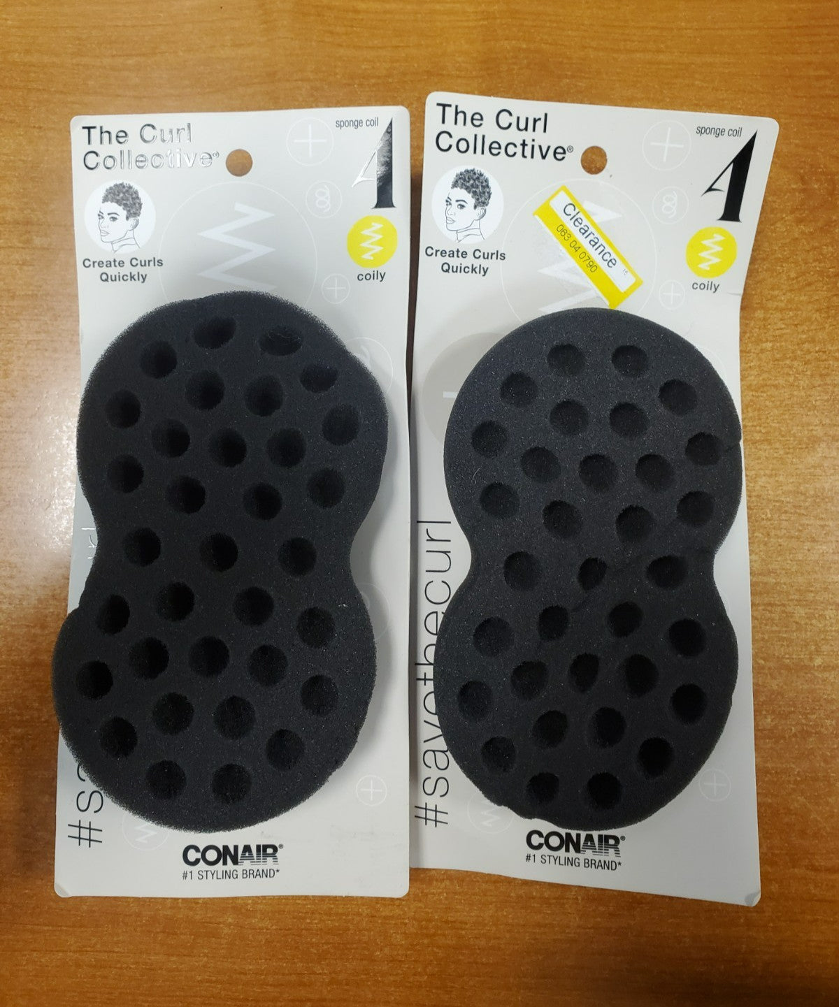 2 Pack: Conair Curl Collective Sponge for Natural Coily Hair (2082) -