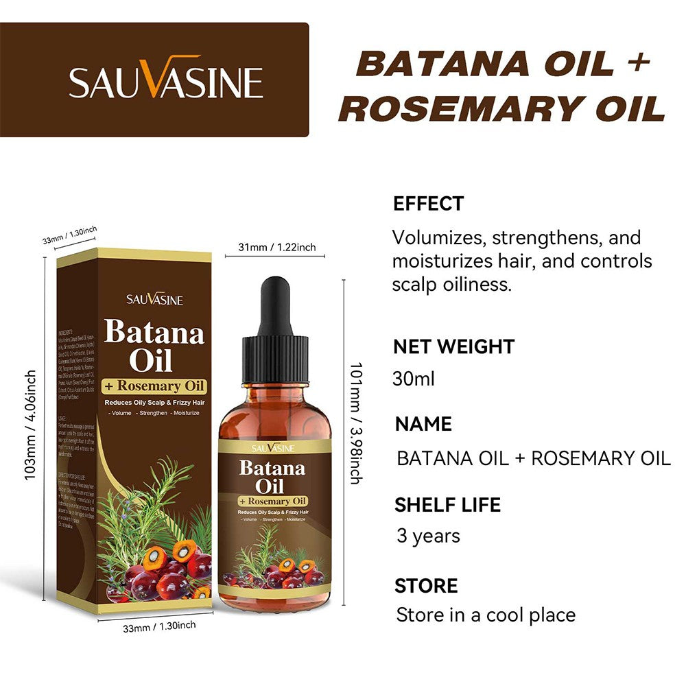 Batana Rosemary Hair Oil - Nourishing Scalp Treatment 30ml