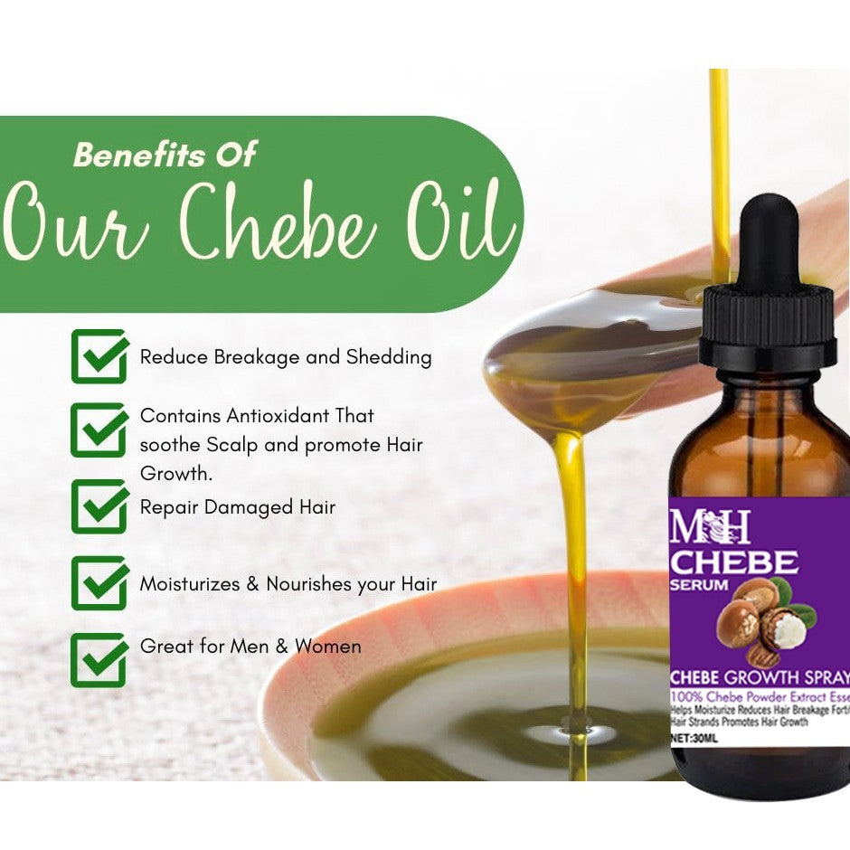 Chebe Hair Growth Set - Shampoo, Conditioner & Serum