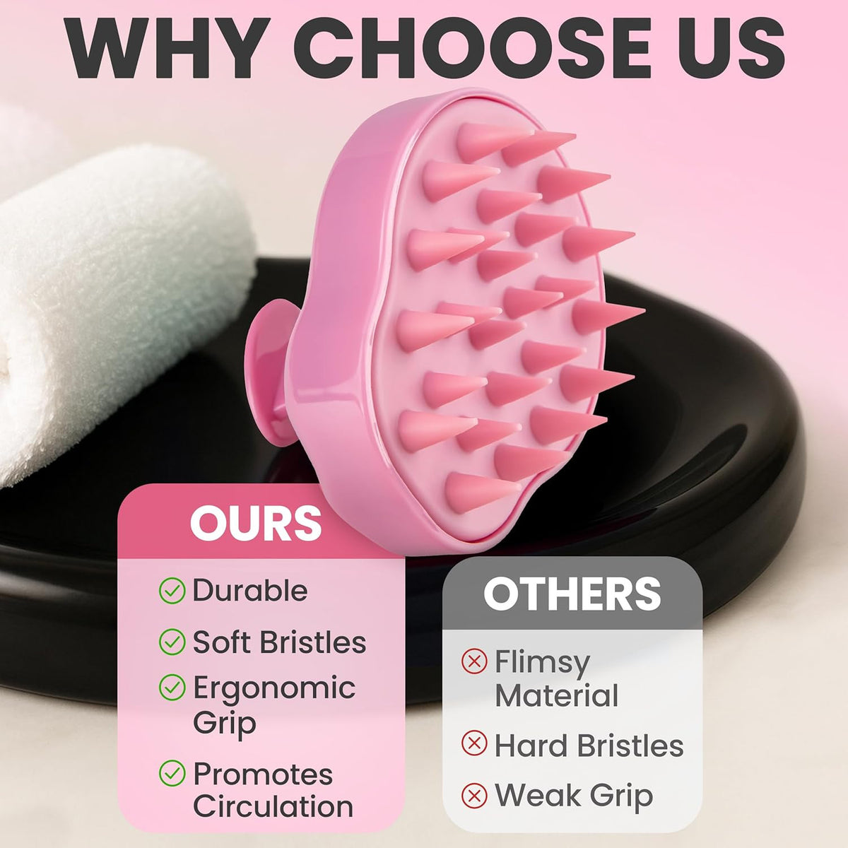 Scalp Massager Hair Growth – Exfoliator & Scrubber for Scalp, Soft