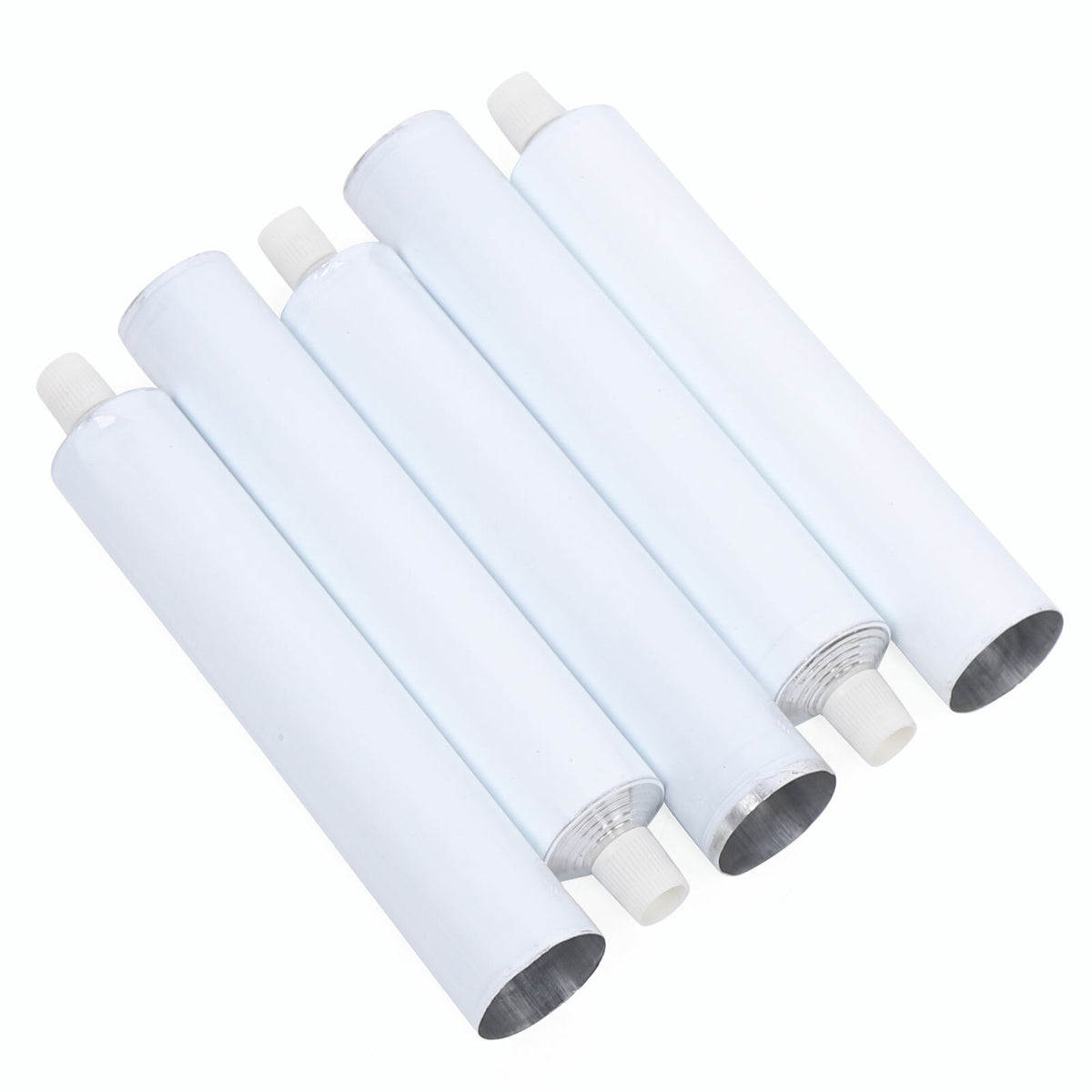 100 Pack Aluminum Travel Toothpaste Tubes Refillable Unsealing Containers