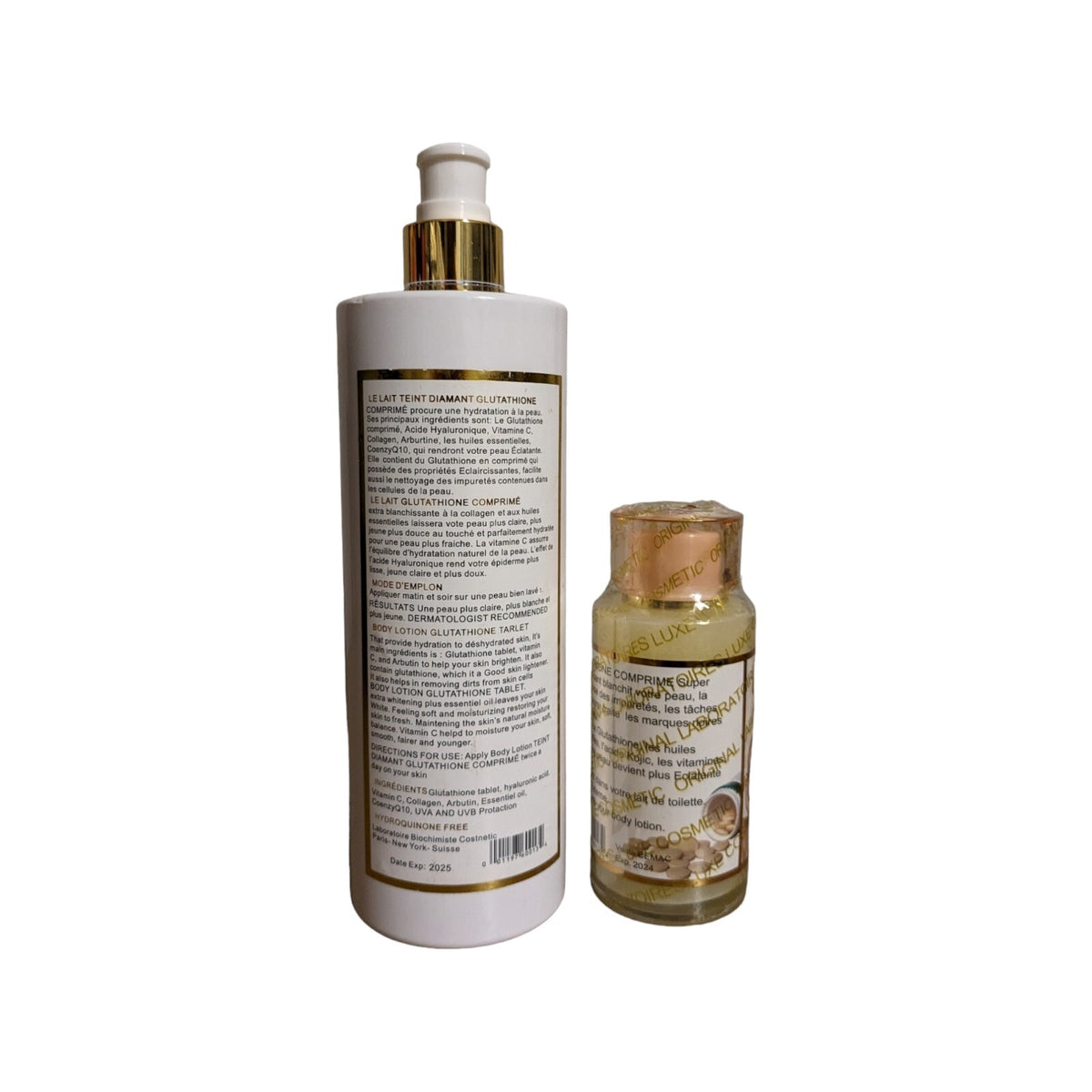 Glutathione Skin Whitening Lotion Set with Soap & Serum - 100ml