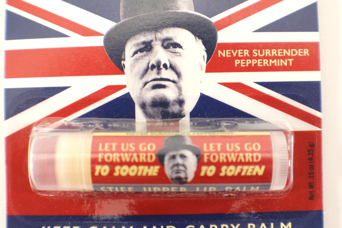 Lip Balm Tube - Peppermint Winston Churchill Stiff Upper Lip Organic & Cruelty-Free