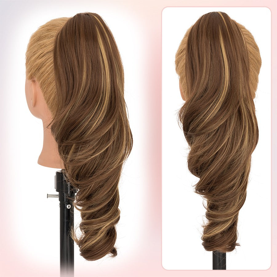 30-Inch Fluffy Ponytail Hair Extension with Claw Clip - Straight & Wave Styles