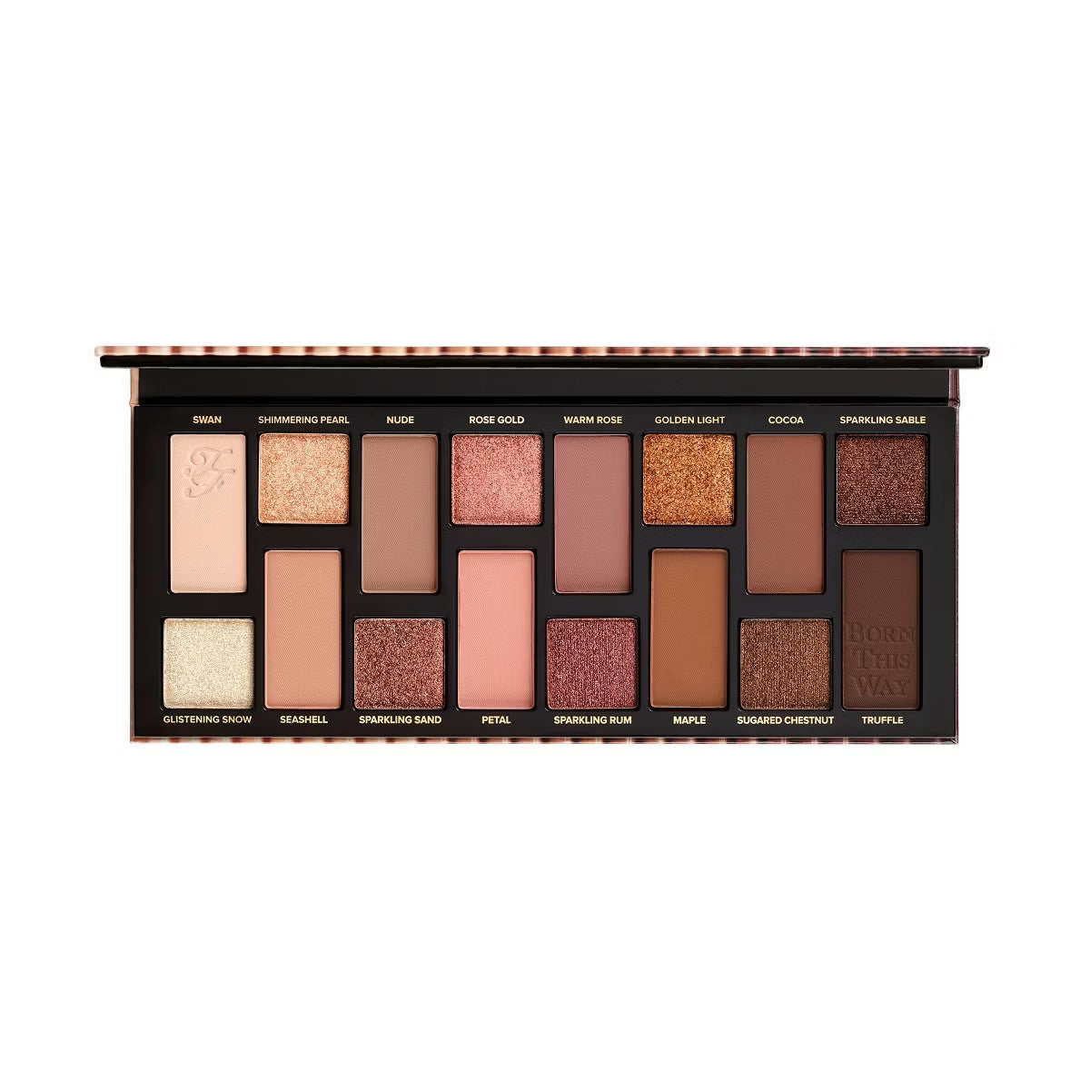 Natural Nudes Eyeshadow Palette with 16 Shades - Flattering Matte & Metallic Finishes