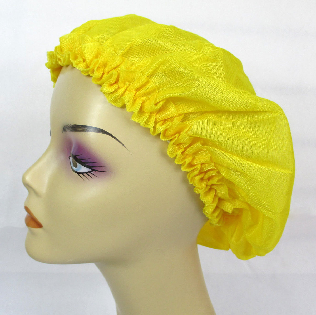 LOT OF 2 HAT--X- LARGE SATIN SLEEP CAP ELASTIC- LH1202