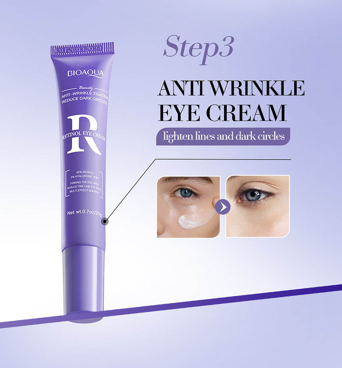 Retinol Skincare Set 6 Pieces - Face Cleanser, Toner, Serum, Eye & Moisturizer