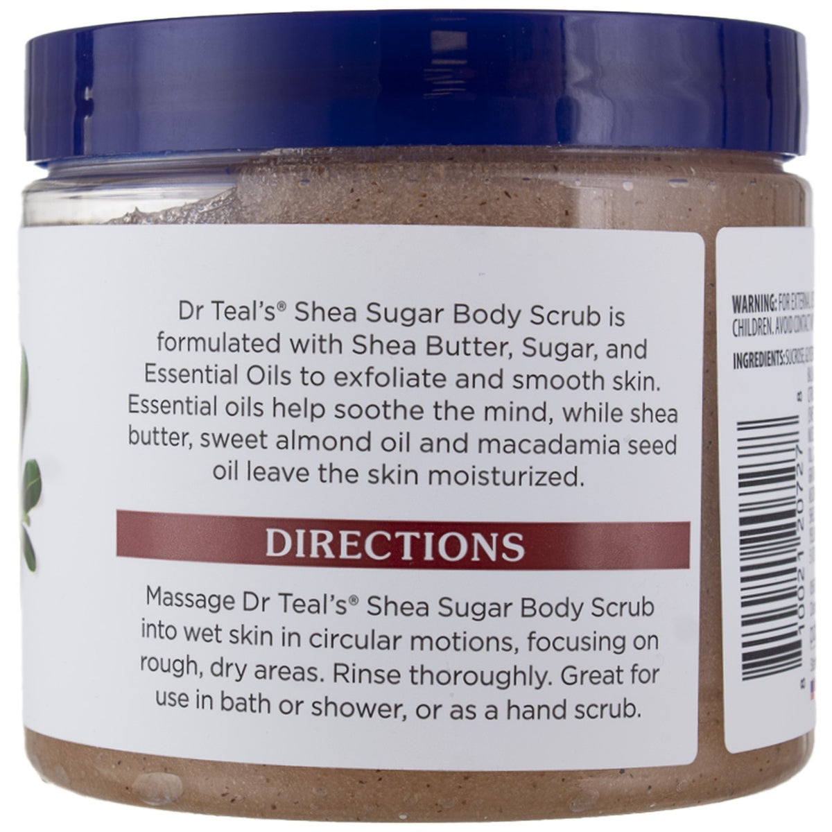 2 Pack Dr Teal's Shea Sugar Body Scrub, Almond, 19 oz