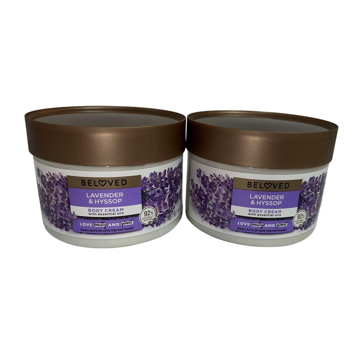 Lavender & Hyssop Body Cream Set of 2 - Vegan, Moisturizing & Calming