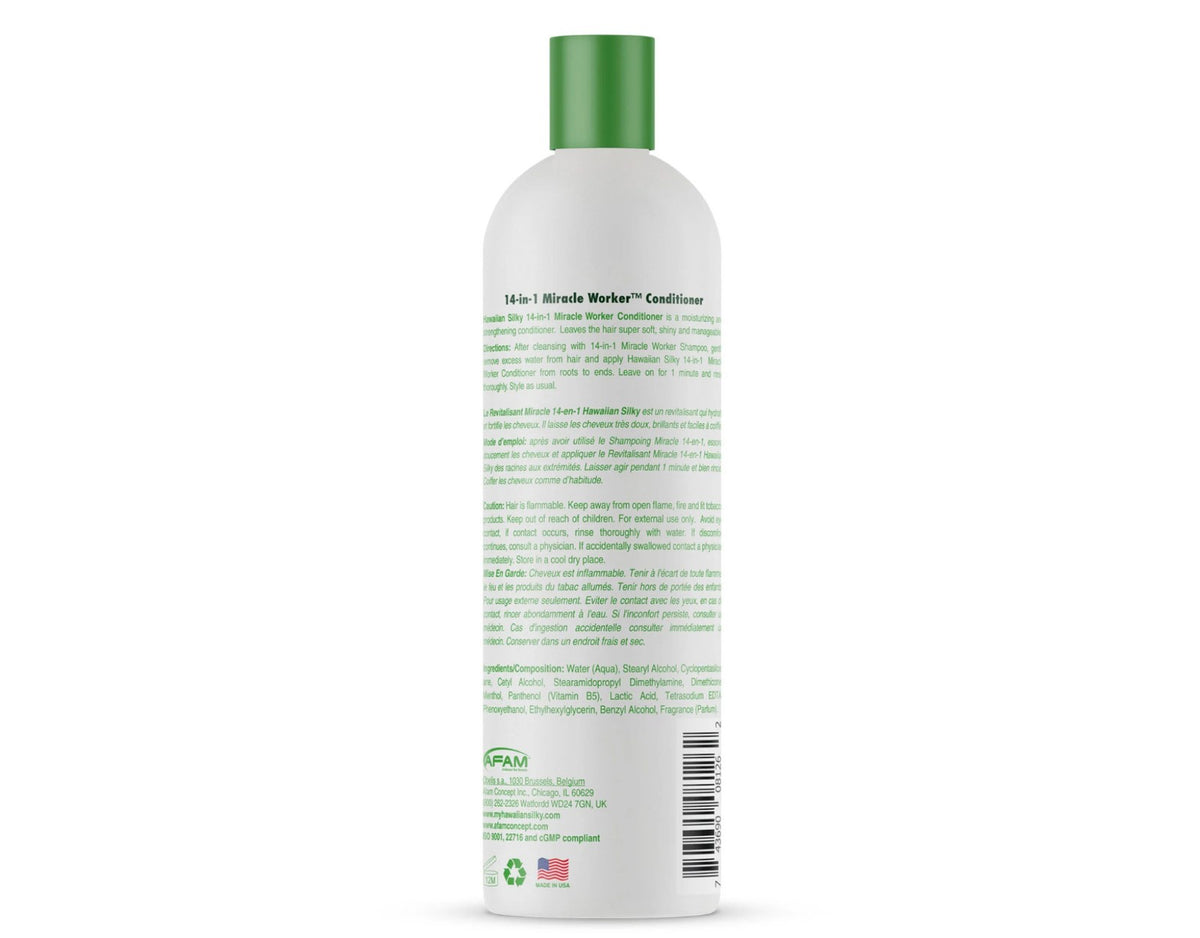 Hawaiian Silky 14-in-1 Miracle Worker Conditioner - Pack of 2, 16 Fl Oz