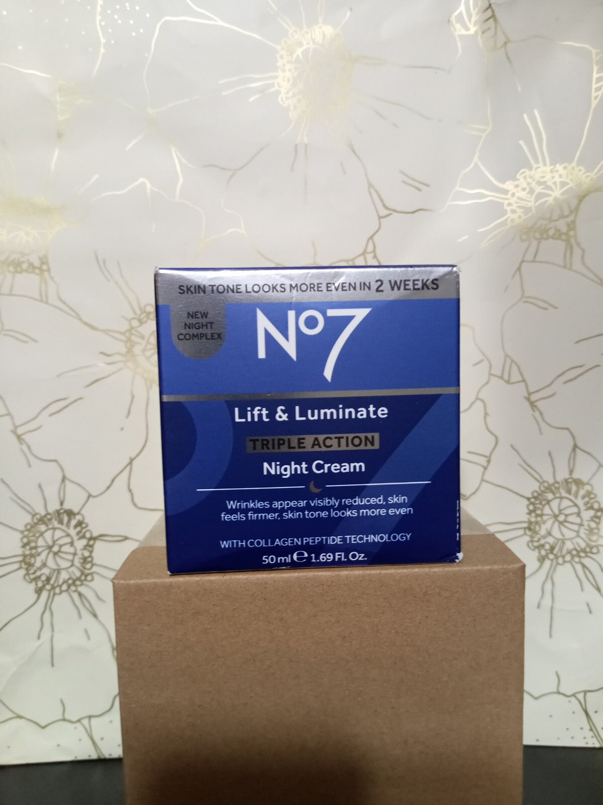 No7 Lift & Luminate Night Cream - Anti-Aging Wrinkle Firming 1.69oz