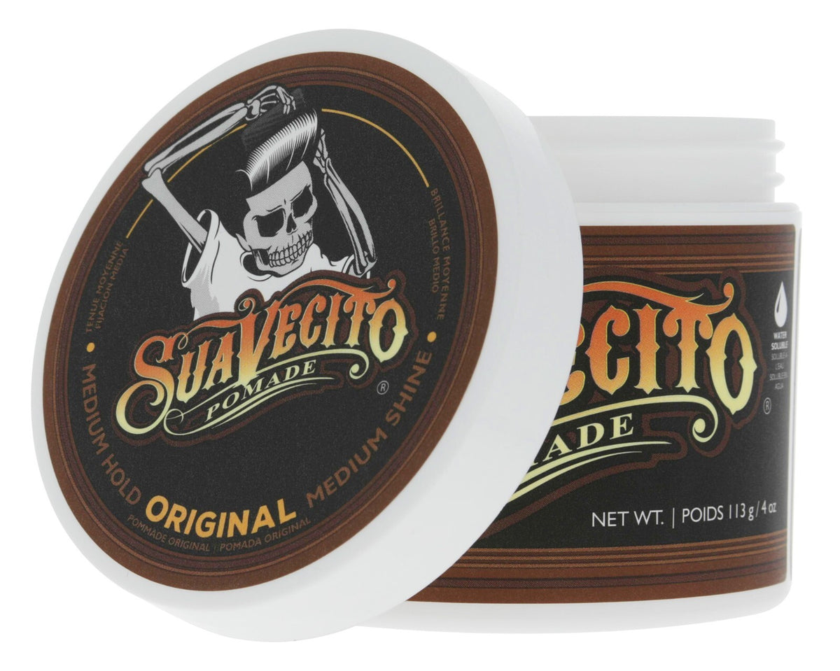 Suavecito Original Hold Pomade 4 oz Water-Based Styling Hair Gel