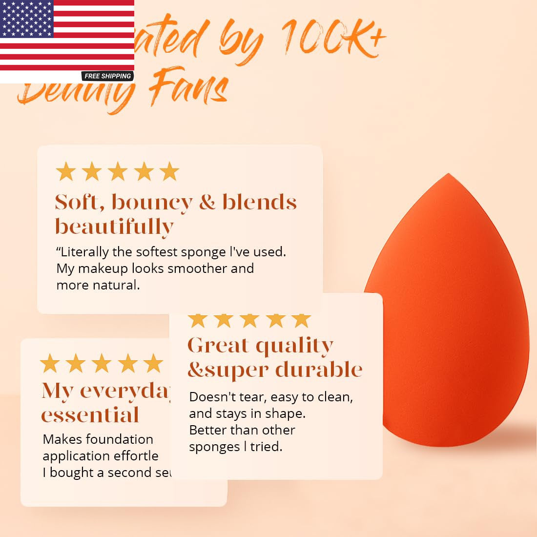 Makeup Sponge Set 5 Pack - Micro Porous, Soft Latex-Free Foundation Blenders