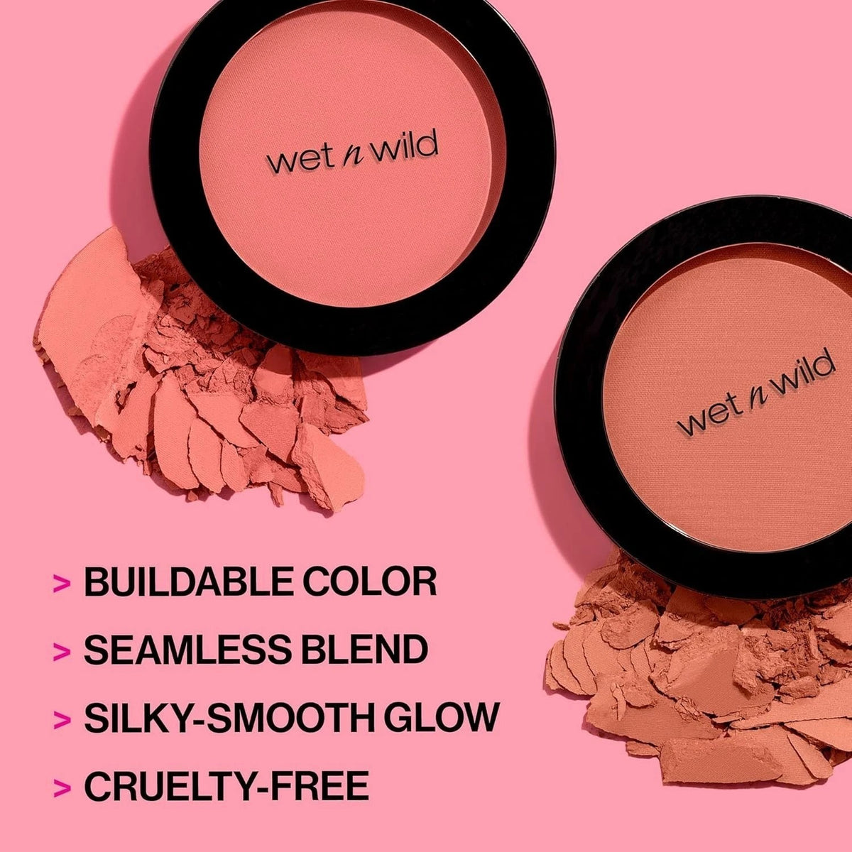 Blush Makeup Powder - Buildable Pinch Me Pink, Jojoba Infused, 0.81 Oz