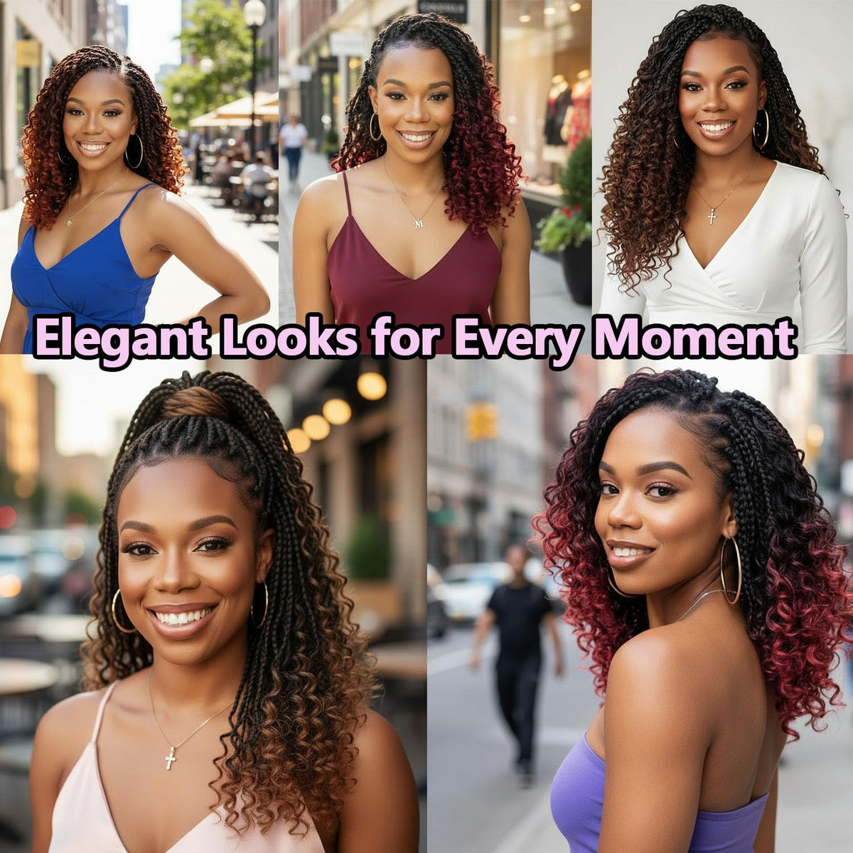 Fulcrum Goddess Box Braids Crochet Hair - 14 Inch, 9-Pack, Natural Look