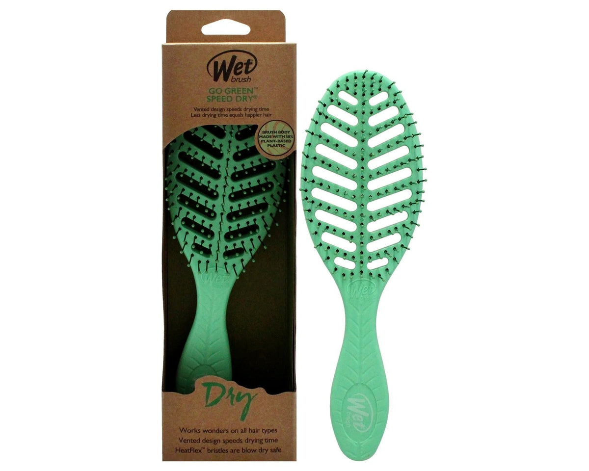 Eco-Friendly Vented Hairbrush for Blow-Drying - Heat Resistant, Green