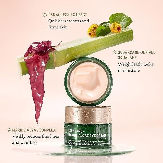 Squalane + Marine Algae Eye Cream - Firming Hydrating Eye Treatment