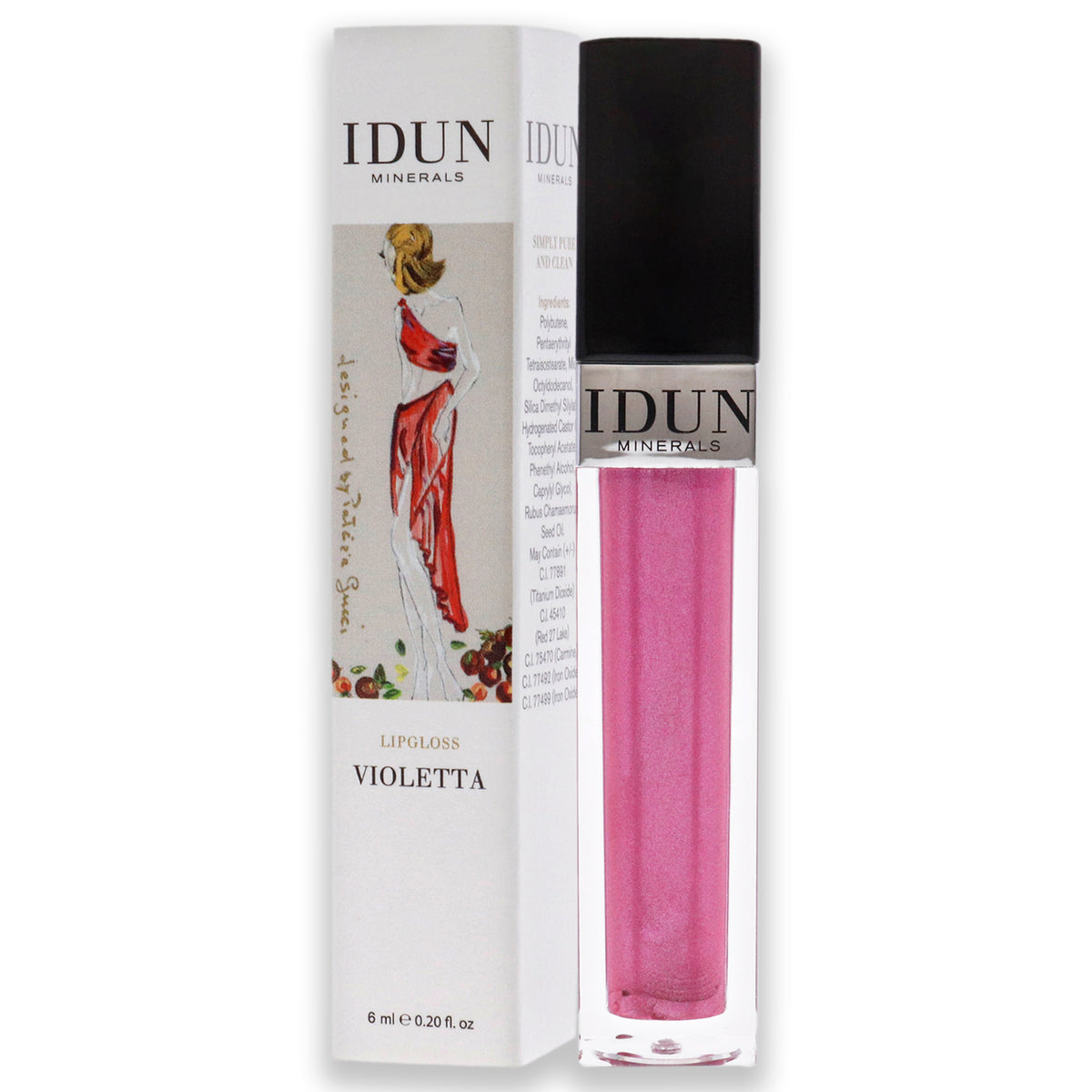 Hydrating Mineral Lip Gloss with Nordic Cloudberry & Vitamin E - Violetta