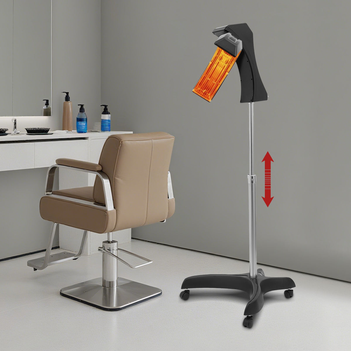 Professional Standing Hair Color Processor Vertical Hair Dryer with Adjustable Height