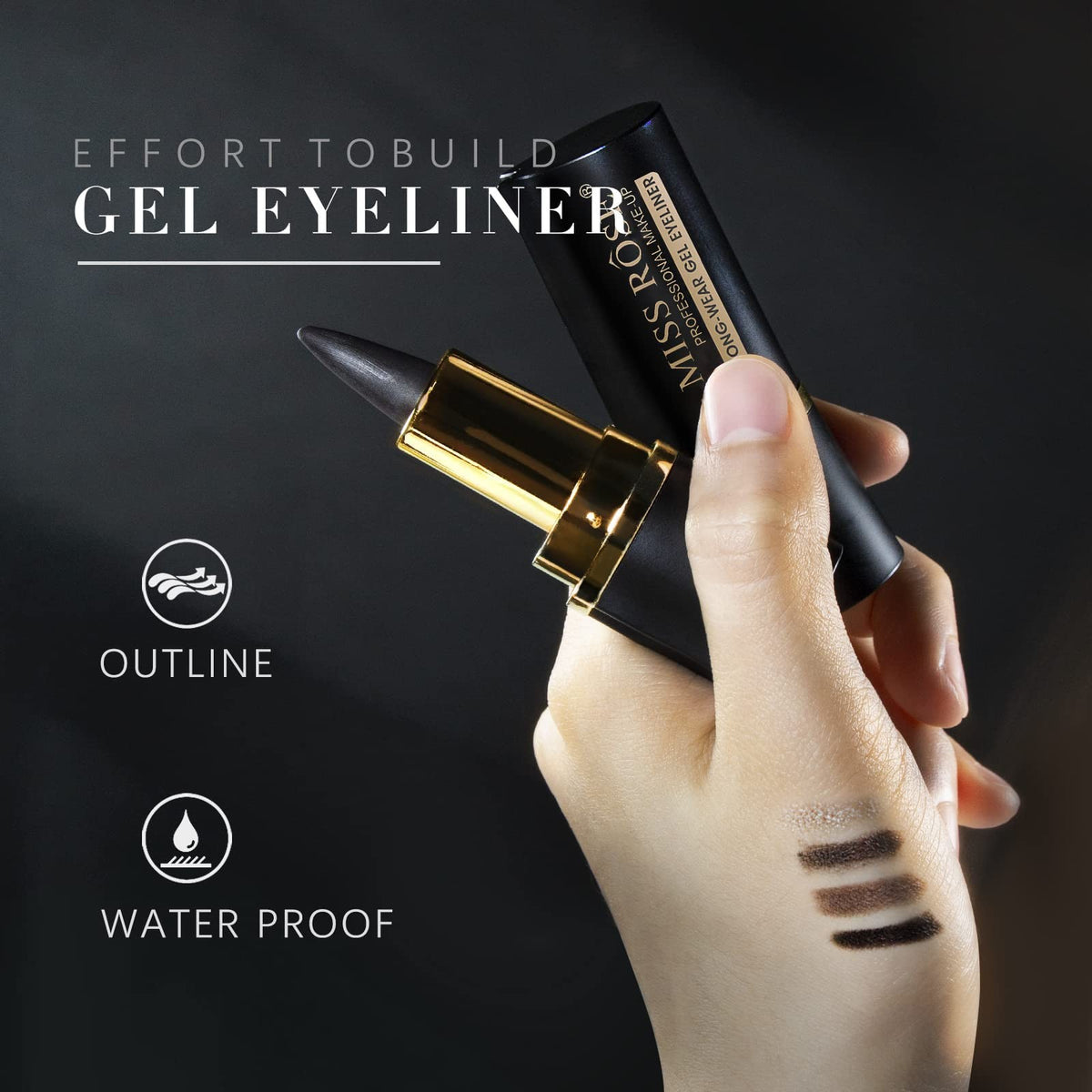 Waterproof Gel Eyeliner Set - Long Lasting 4 Colors Eye Makeup Pencils