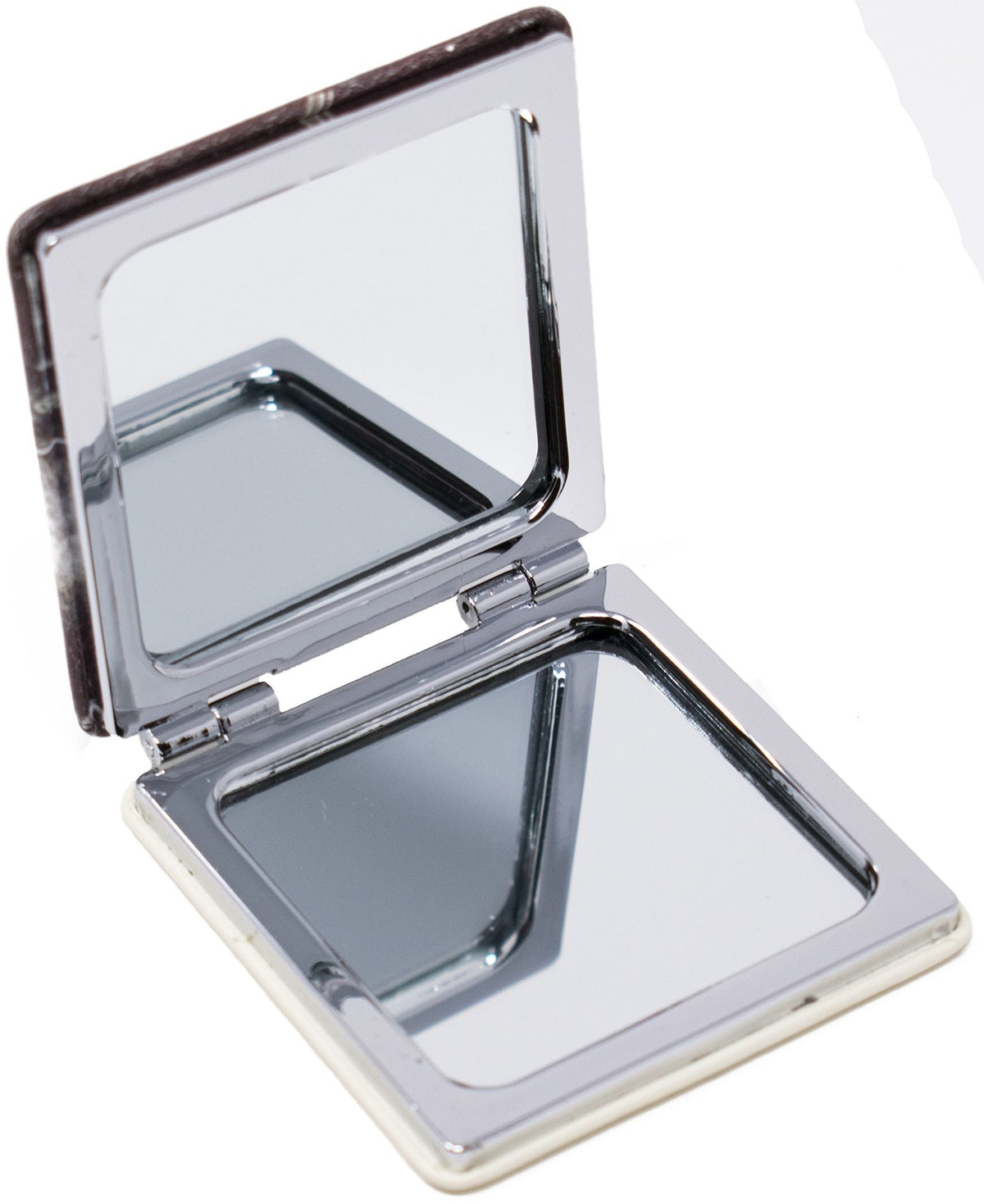 Pack of 3 Square Folding Compact Makeup Mirrors with Magnification