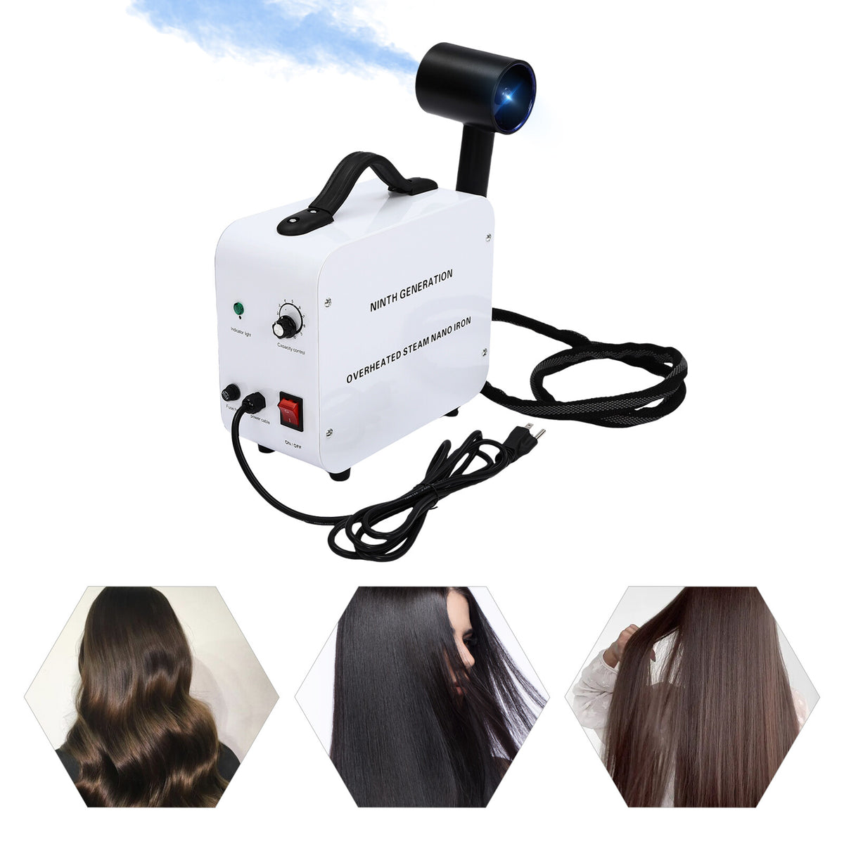 1200W Nano Hair Steamer Spray Machine - Blue